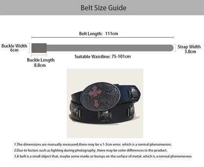 New Rivet Belt Metal Belt Men And Women Punk Hardware Jeans Belt Y2K Belt PU Leather Wide Adjustable Women's Belt Accessories