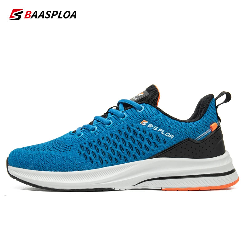 Baasploa Men Running Shoes Lightweight Breathable Jogging Sport Shoes Male Lace-up Fashion Comfort Casual Sneakers Non-slip