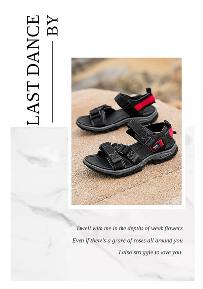 Men's Outdoor Sandals with Velcro Strap Male Summer Fashion Antiskid Sport Sandals Beach Casual Sandals for Men