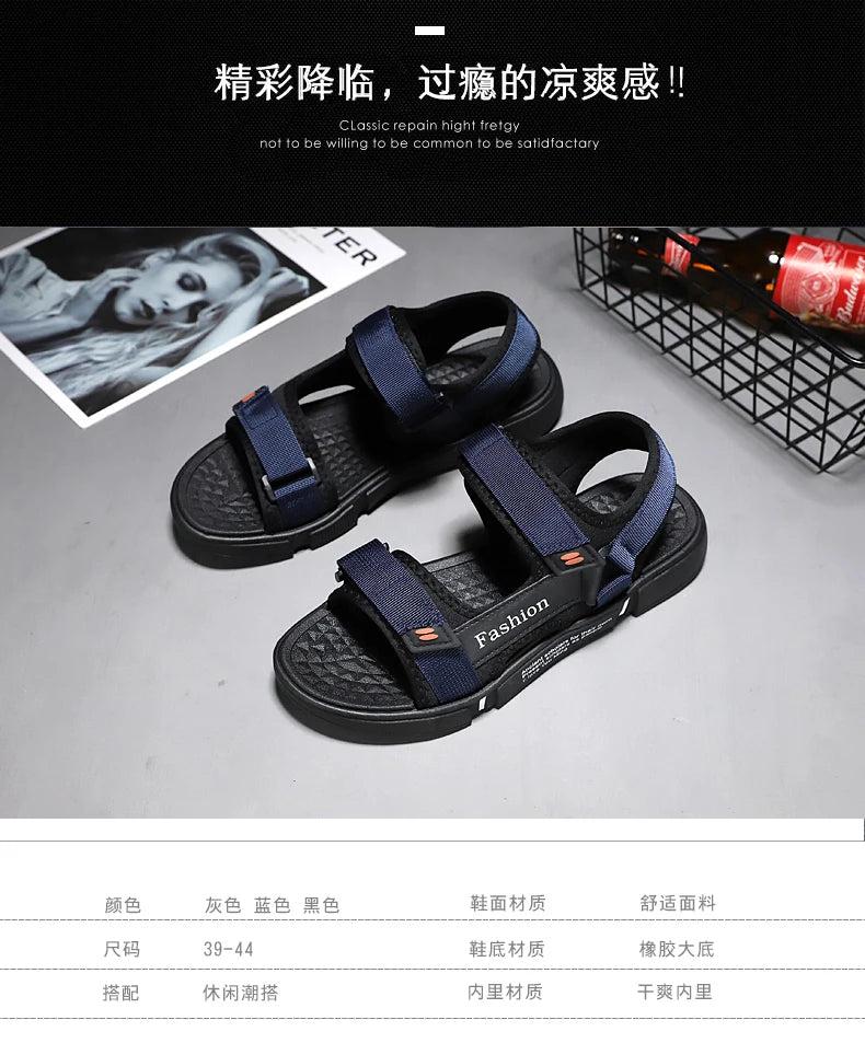Men Sandals Summer Leisure Beach Holiday Sandals Men Shoes New Outdoor Sneakers Male Retro Comfortable Casual Sandals Men