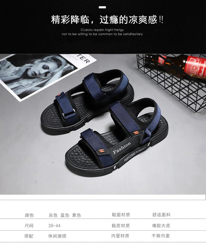 Men Sandals Summer Leisure Beach Holiday Sandals Men Shoes New Outdoor Sneakers Male Retro Comfortable Casual Sandals Men