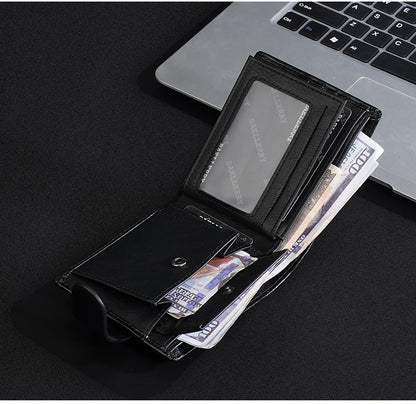 Baellerry New Short Men Wallets Zipper Coin Pocket Business Male Purses High Quality PU Card Holder Small Wallet For Men