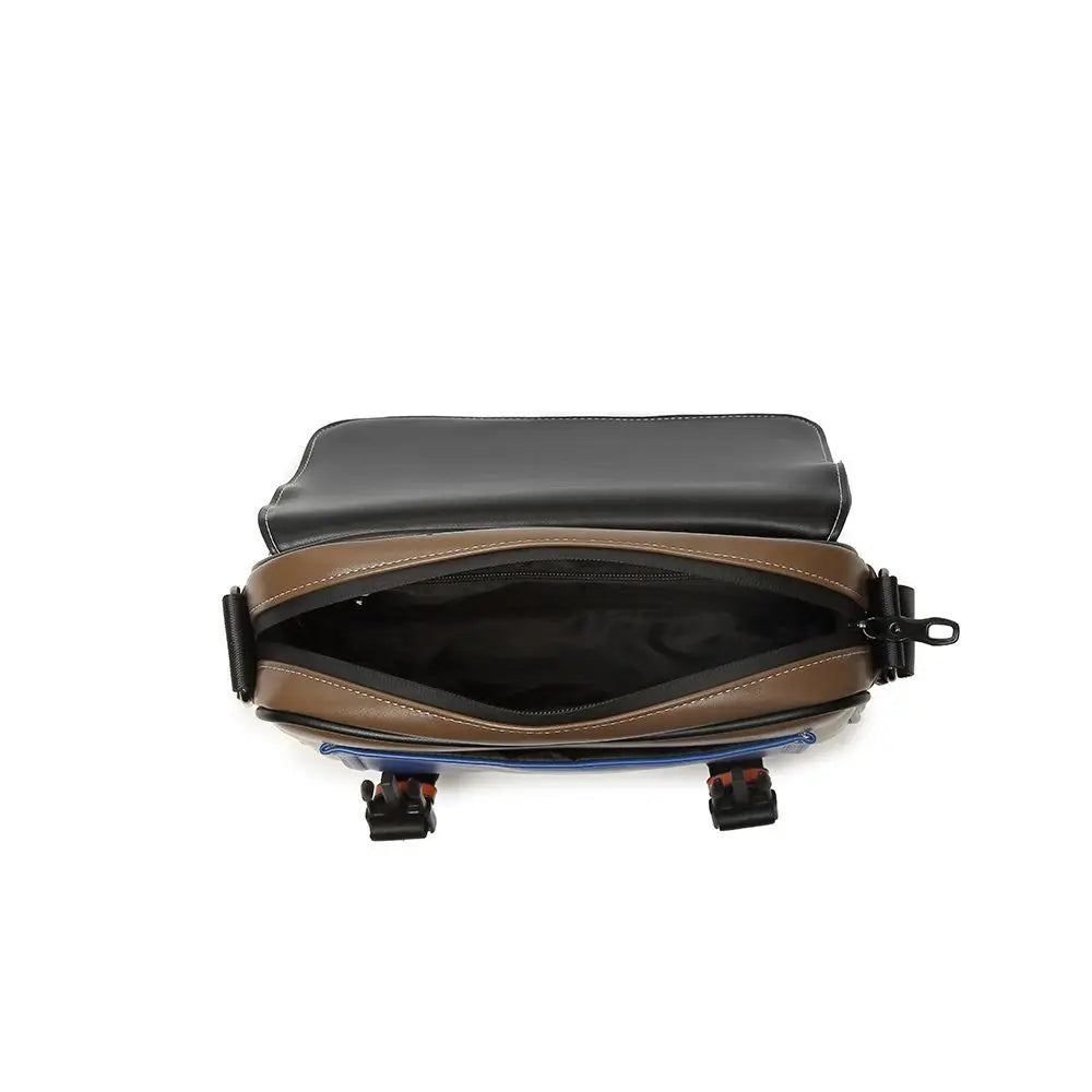Casual PU Leather Messenger Bag Multi-pocket Design Vintage Shoulder Bag Durable Male Handbags Travel