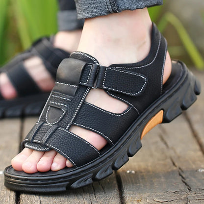 Men's Casual Outdoor Sandals with Adjustable Straps and Non-Slip Sole for Summer Beach Walks, Hiking Trails, and Daily Wear, Per