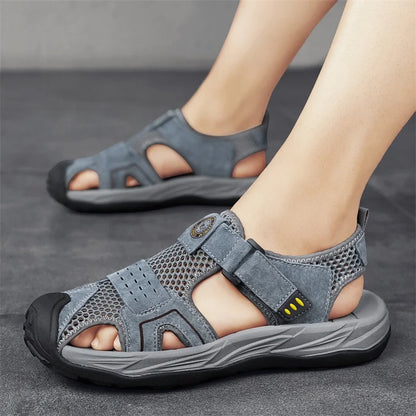Summer Men' Sandals Breathable Beach Shoes Outdoor Men Casual Sandalies Fashion Male Casual Flats Quick Dry Walking Summer Shoes