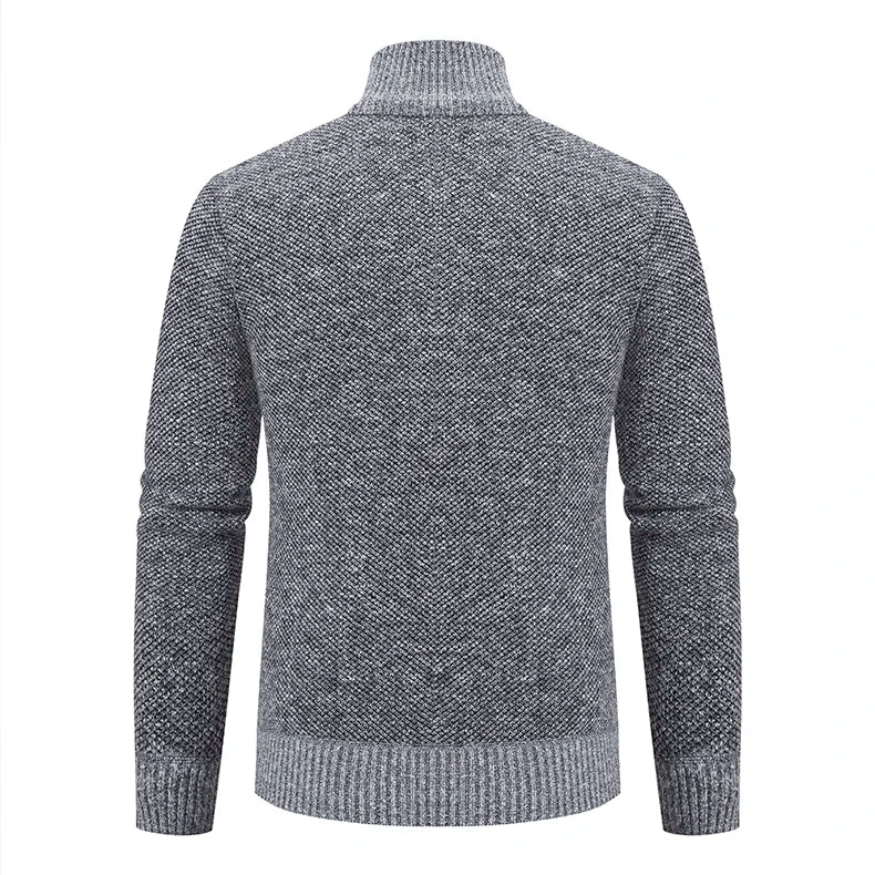 Spring Autumn Knit Cardigan Men Sweater Coat Man Clothes Brown Grey Brand Male Knitting Jackets