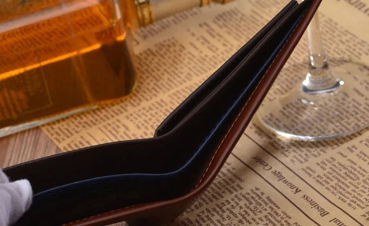 New Business Men Wallets Zipper Card Holder High Quality Male Purse New PU Leather Vintage Coin Holder Men Wallets