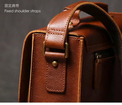 NUKA High Quality Top-Grain Cowhide Crossbody Bag Retro Unisex Messenger Bag Luxury Shoulder Bag Genuine Leather Cambridge Bags