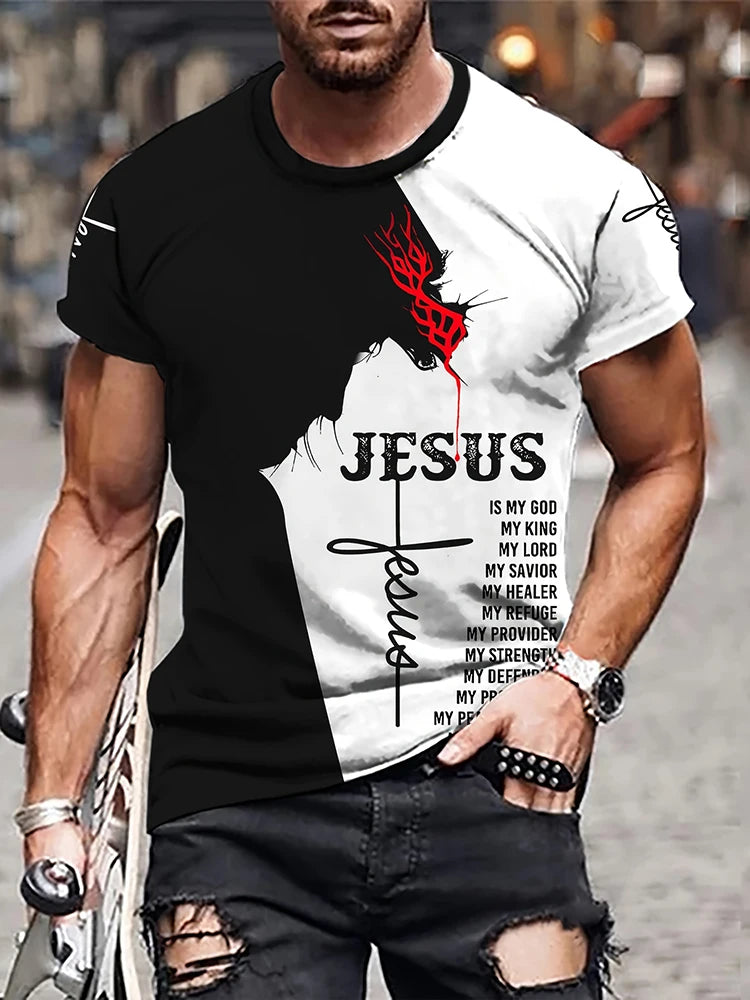 Hip-hop Style Cartoon Bear Print Men's T-shirt Summer Casual Everyday Top Urban Street Fashion Men's Oversized Short Sleeve Tees