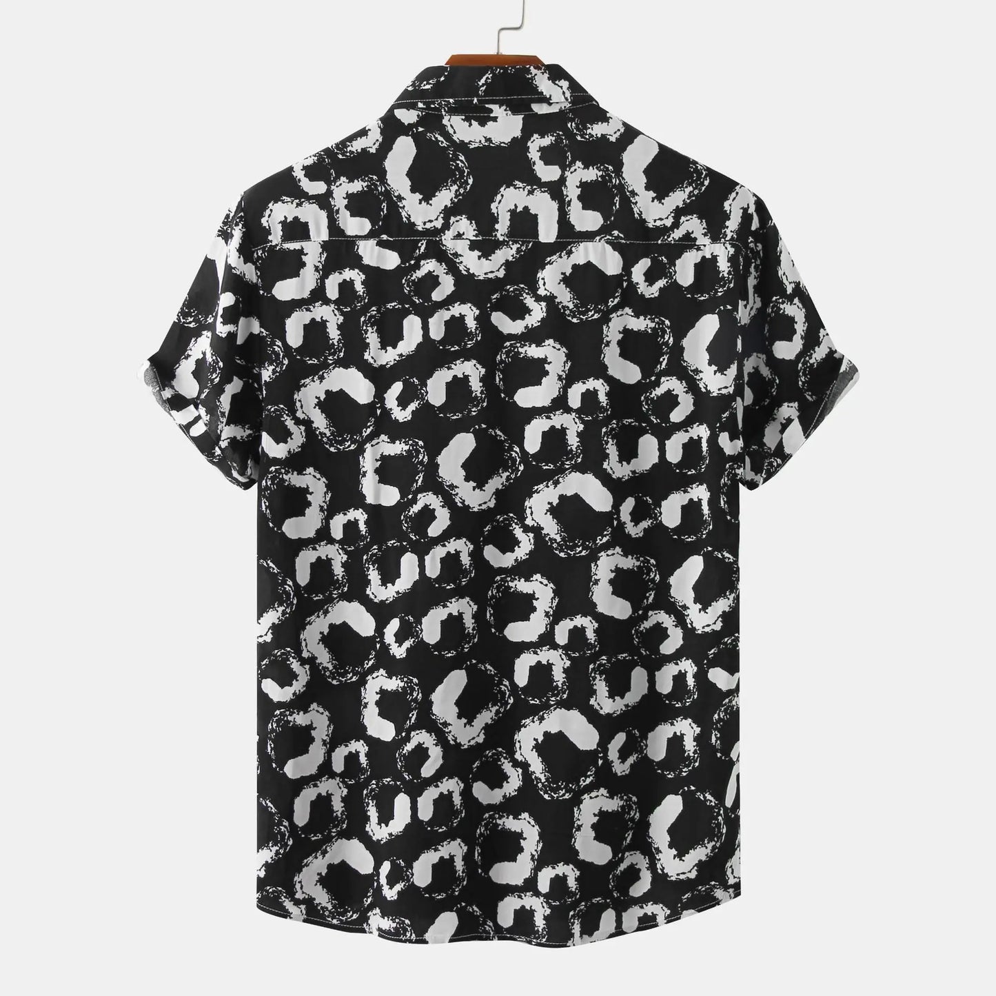 Hawaiian Summer Men's Casual Shirt Social Beach Style Short Sleeve Large Flower Print Chinese Resort Retro Loose Shirt