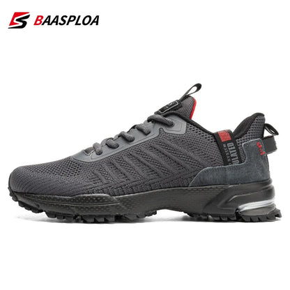 Baasploa Men Running Shoes Lightweight Breathable Jogging Sport Shoes Male Lace-up Fashion Comfort Casual Sneakers Non-slip