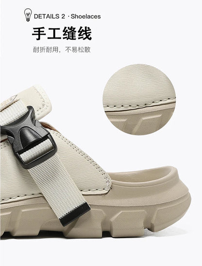 Summer Men Sandals Genuine Leather Mens Casual Shoes Outdoor Men Leather Sandals for Men Beach Shoes Roman mens Shoes