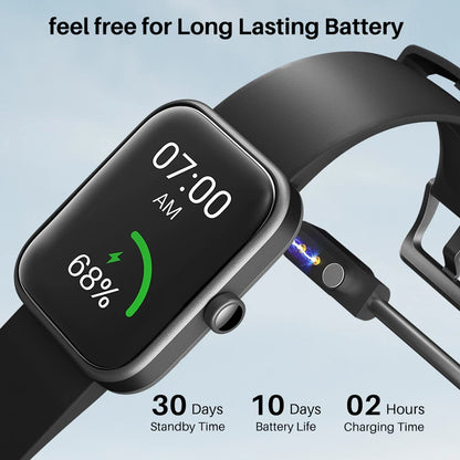 Refurbished TOZO S2 Smartwatch Waterproof 5ATM Smart Watch Alexa Built-in Fitness Tracker Swim Sport Watch for Android IOS