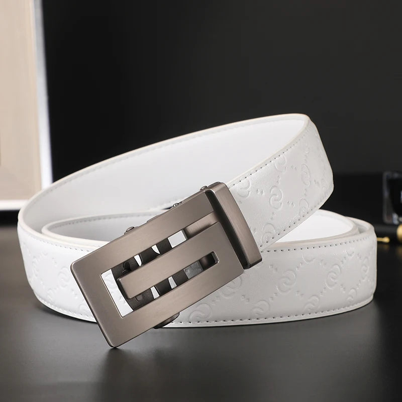 New Business Men's Belt Genuine Leather Male Belt Luxury Brand Alloy Metal Buckle Designer Belts men Waist Strap Belt for Jeans