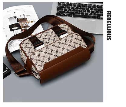 2026 New Design Shoulder Bag Men Crossbody Bag Fashion Business PU Leather Chest Bag Male Mobile Phone Bag Purses Handbags