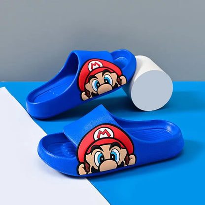 High Quality Unisex Anime Super Bros Slippers EVA Summer Non-Slip Home Bathroom Beach Soft Slippers Cartoon Breathable Sandals