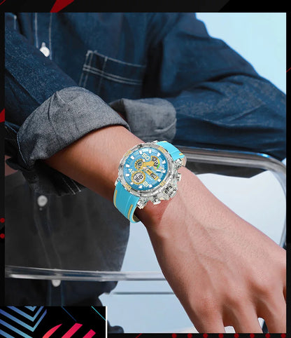 SMAEL 8136 50M Waterproof Military Watch for Men - LED Backlight Alarm Chronograph Stopwatch Shockproof Outdoor