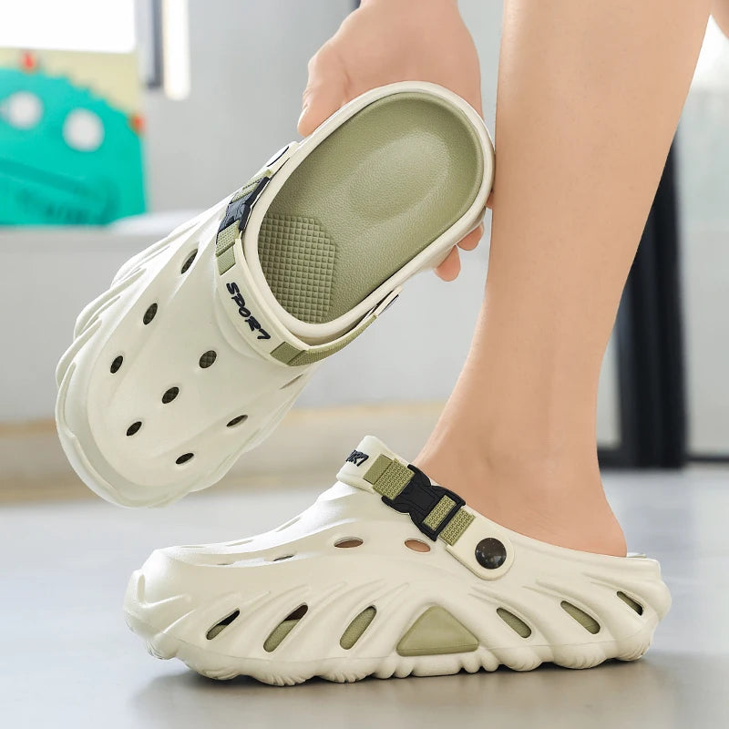 Male Sandals Casual Shoes Outdoor Beach Sandals Women Soft Clogs Garden Bottom Indoor Summer Flip Flops Men Massage Slippers