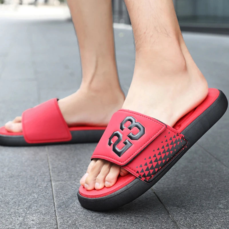 Men's Platform Slippers EVA Soft Soled Pillow Slippers Summer Beach Flip Flops Anti Slip Bathroom Home Fashionable Slippers