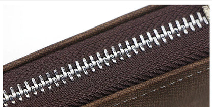 Big Capacity Men Short Wallets Name Engraving High Quality Card Holder Retro Male Coin Purse  Simple Zipper Men Money Clips