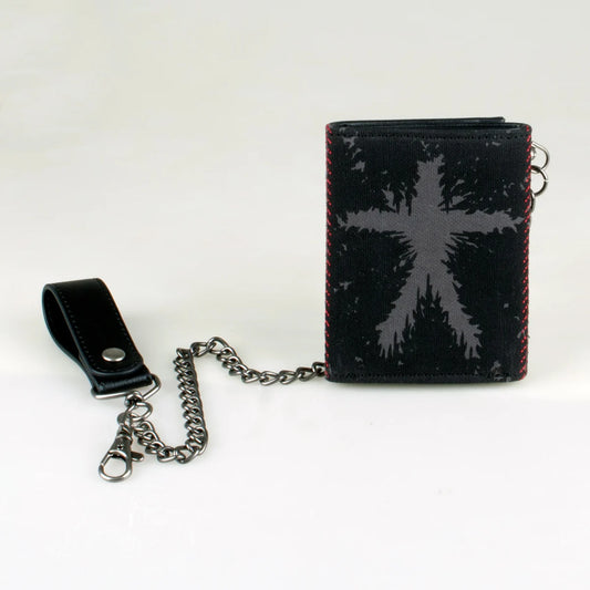 High-Quality Printed Triple-Fold Chain Wallet Fashionable Card Holder with ID Window