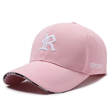 Fashionable letter R embroidered baseball cap for men and women, hip-hop trend for spring, summer, autumn, outdoor adjustable ca