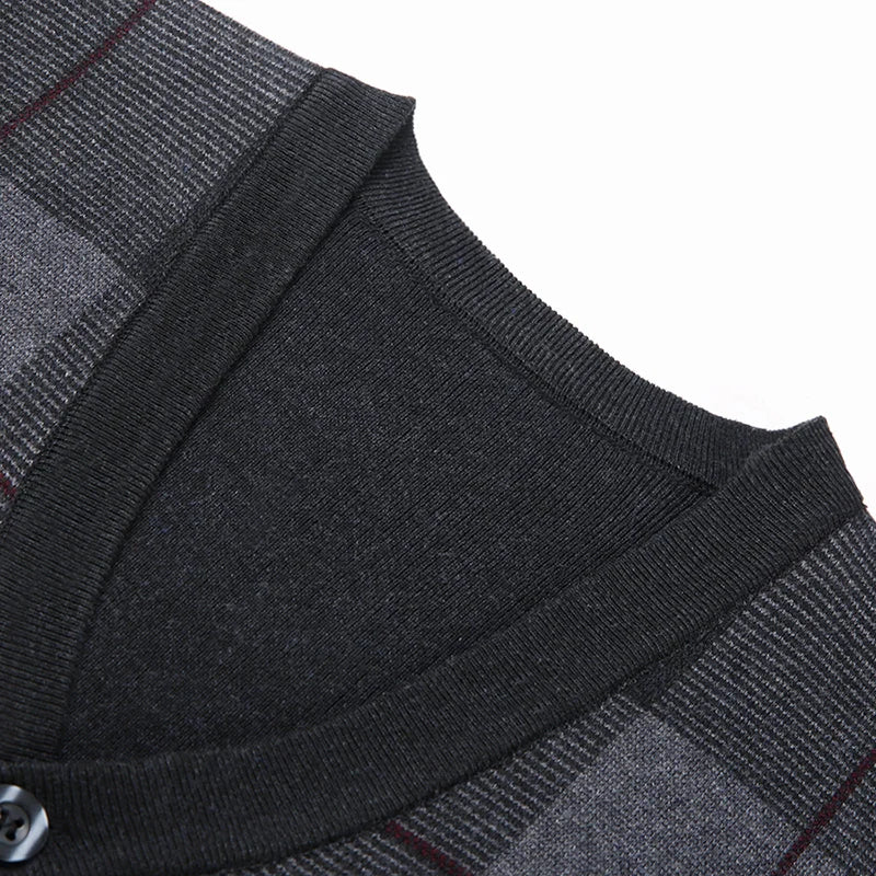 Dad's Sweater Cardigan Jacket Thickened Autumn and Winter Knitted Casual Thick Style Middle-aged and Elderly Men's Top