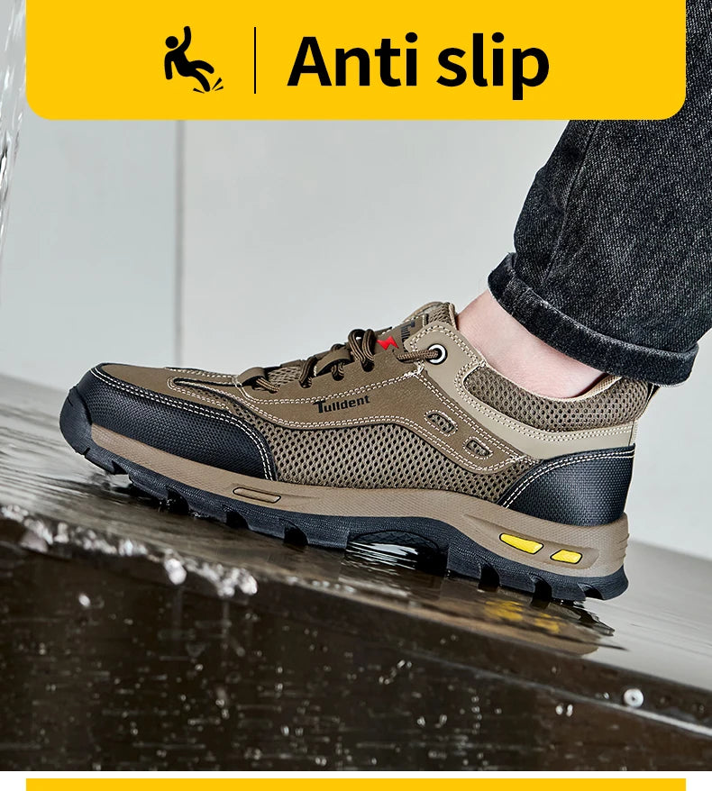 Summer Work Safety Shoes, Men's Puncture Resistant Work Shoes, Protective Shoes, Safety Boots, Tactical Boots