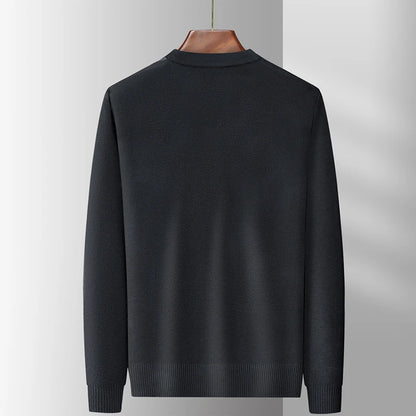 Dad's Sweater Cardigan Jacket Thickened Autumn and Winter Knitted Casual Thick Style Middle-aged and Elderly Men's Top