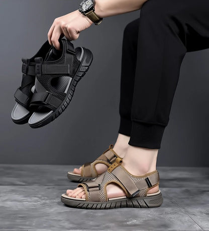 Men's 2026 New Summer Water Shoes Slip-On Breathable Mesh Quick-Dry Anti-Slip Driving Beach Outdoor Sports Sandals