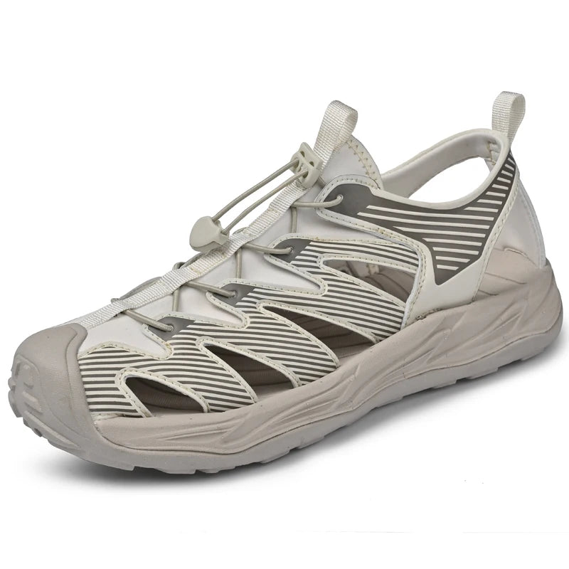 Water-wading quick-drying Baotou Sandals for men 2026 new summer soft soles wearing lightweight non-slip beach shoes for men 46