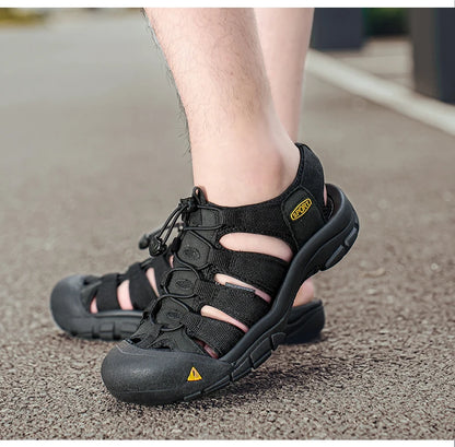 Fashion Men's Casual Mesh Outdoor Beach Sandals Light Breathable Shoe for Men Anti-slip Waterproof Sandal Man Comfortable Shoes