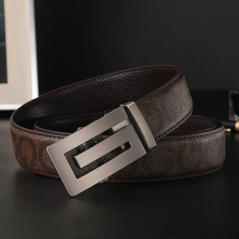 New Business Men's Belt Genuine Leather Male Belt Luxury Brand Alloy Metal Buckle Designer Belts men Waist Strap Belt for Jeans