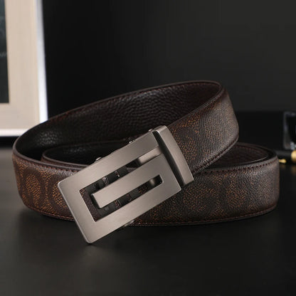 New Business Men's Belt Genuine Leather Male Belt Luxury Brand Alloy Metal Buckle Designer Belts men Waist Strap Belt for Jeans