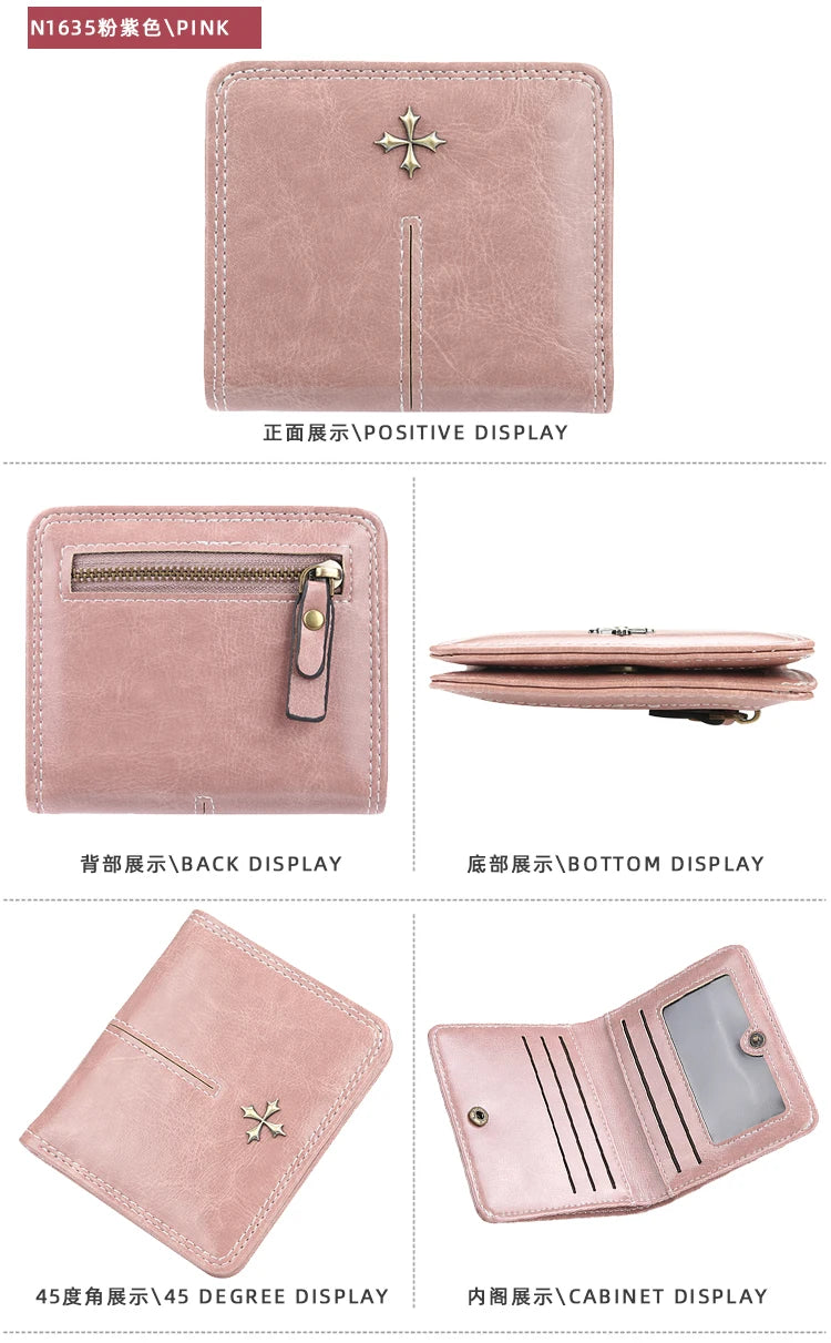 New Mini Women Wallets Slim Women Fashion Small Wallets Zipper PU Leather Quality Female Purse Card Holder Wallet