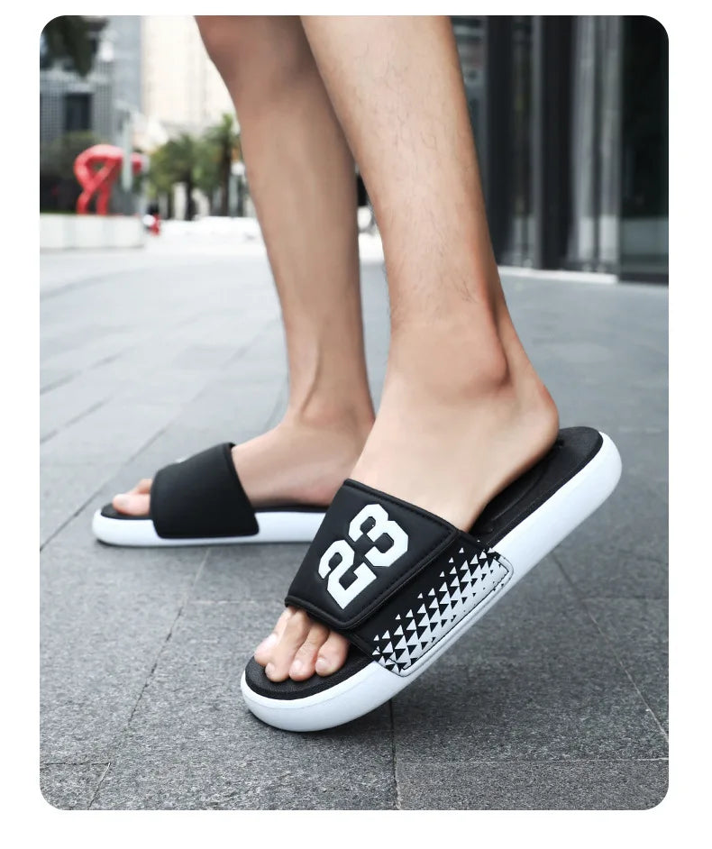 Men's Platform Slippers EVA Soft Soled Pillow Slippers Summer Beach Flip Flops Anti Slip Bathroom Home Fashionable Slippers