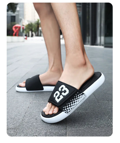 Men's Platform Slippers EVA Soft Soled Pillow Slippers Summer Beach Flip Flops Anti Slip Bathroom Home Fashionable Slippers