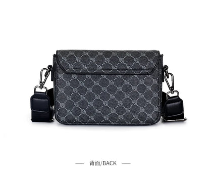 High-End Casual Shoulder Bag for Commuting Business Waterproof Daily Sling Bag Fashionable Jacquard Pattern Men's Crossbody Bag