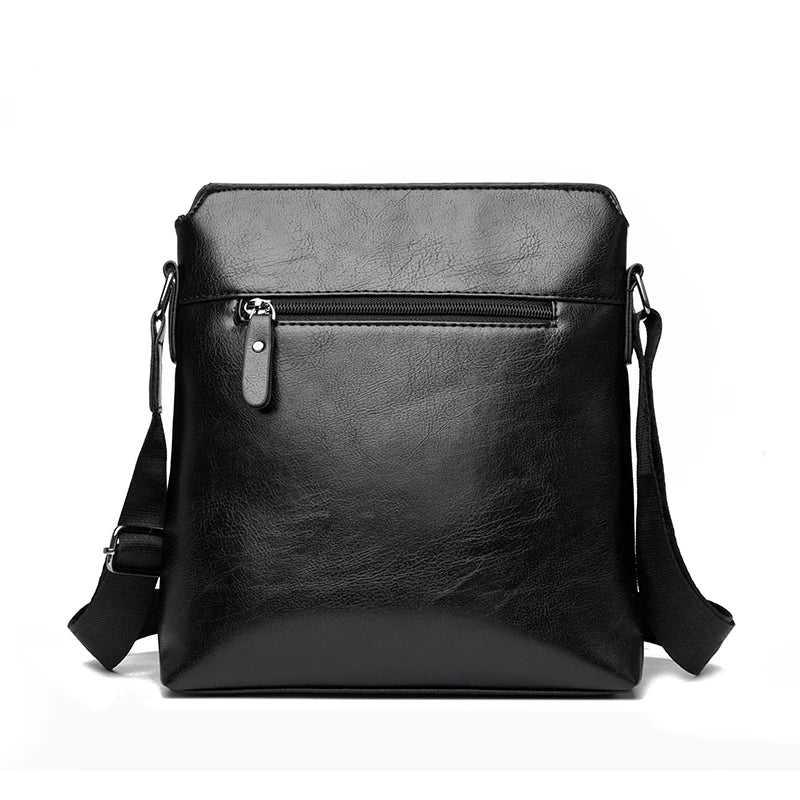 Men's Business Casual Backpack, Single-Shoulder Crossbody Pu Leather Briefcase, Multi-Compartment Large Capacity