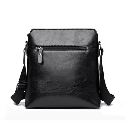 Men's Business Casual Backpack, Single-Shoulder Crossbody Pu Leather Briefcase, Multi-Compartment Large Capacity