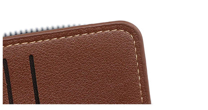 Big Capacity Men Short Wallets Name Engraving High Quality Card Holder Retro Male Coin Purse  Simple Zipper Men Money Clips