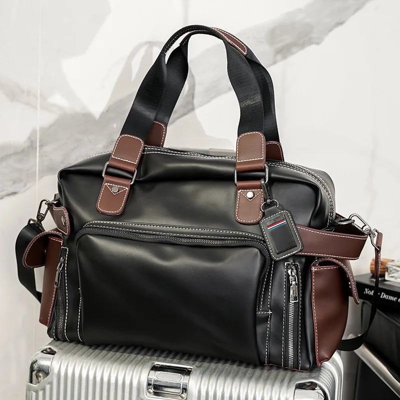 High Quality Handbag Men Business Briefcase Vinatge Fashion Top-Handle Bags For Men Large capacity Travel Laptop Bags Satchels