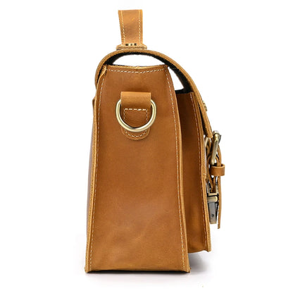 Luufan Crazy Horse Leather Men's Shoulder Bag Vintage Messenger Bags Men Male Small Travel Crossbody Bags Man Handbag Sling Bag