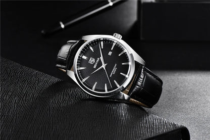 Benyar 5163 Top Brand Luxury Military Wristwatches Leather Quartz Watches Waterproof Simple Watch for Men Reloj Hombre