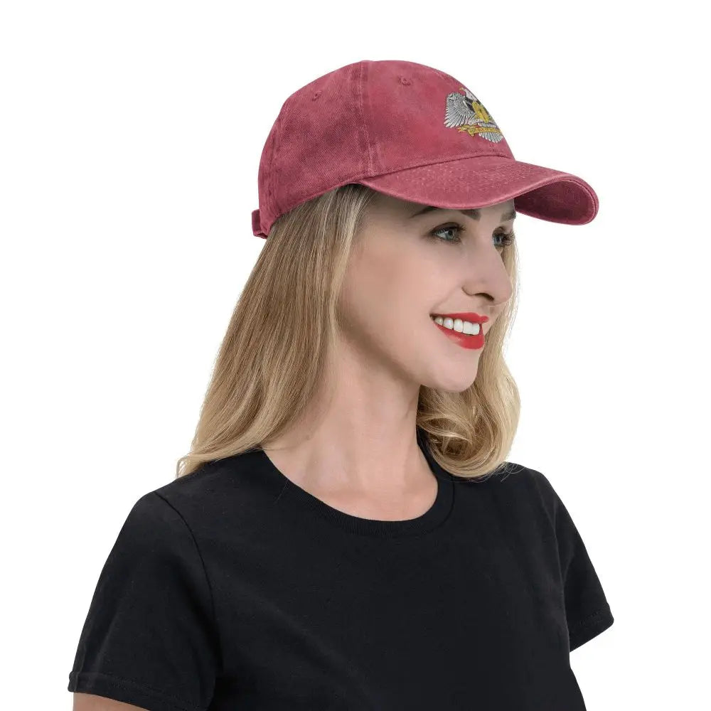Men Baseball Cap South Sudan Emblem Charcoal Washed Denim Classic Vintage Cotton Dad Trucker Hat Unisex Adult