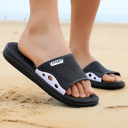 Casual Men's One-Strap Slides: Effortless Style for Beach Days, Errands, and Relaxed Weekends!