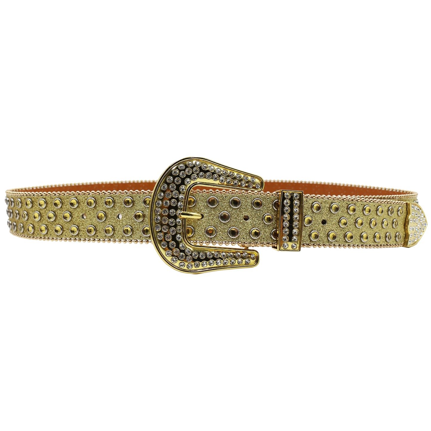 Leopard Women's Jeans Rhinestone Large Size Belt Men's Belt Western Denim Shiny Design Leather HipHop Punk Rock Y2K Style Belt