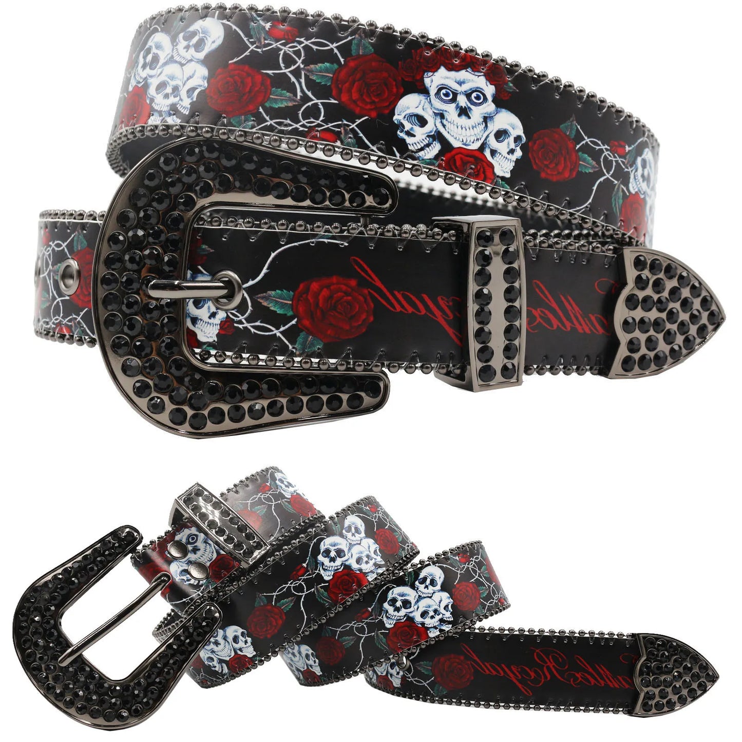 Hip hop Diamond Wide Colour Belt Fashion Rhinestone Vintage Buckle Belt Y2K BB bek Belt