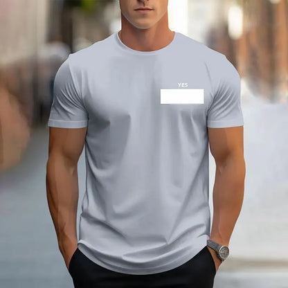 2024 New Fashion Innovative Math Formula Printed Men's Short Sleeve Summer Fresh Men Sports Fitness T Shirt Loose Round Neck Top