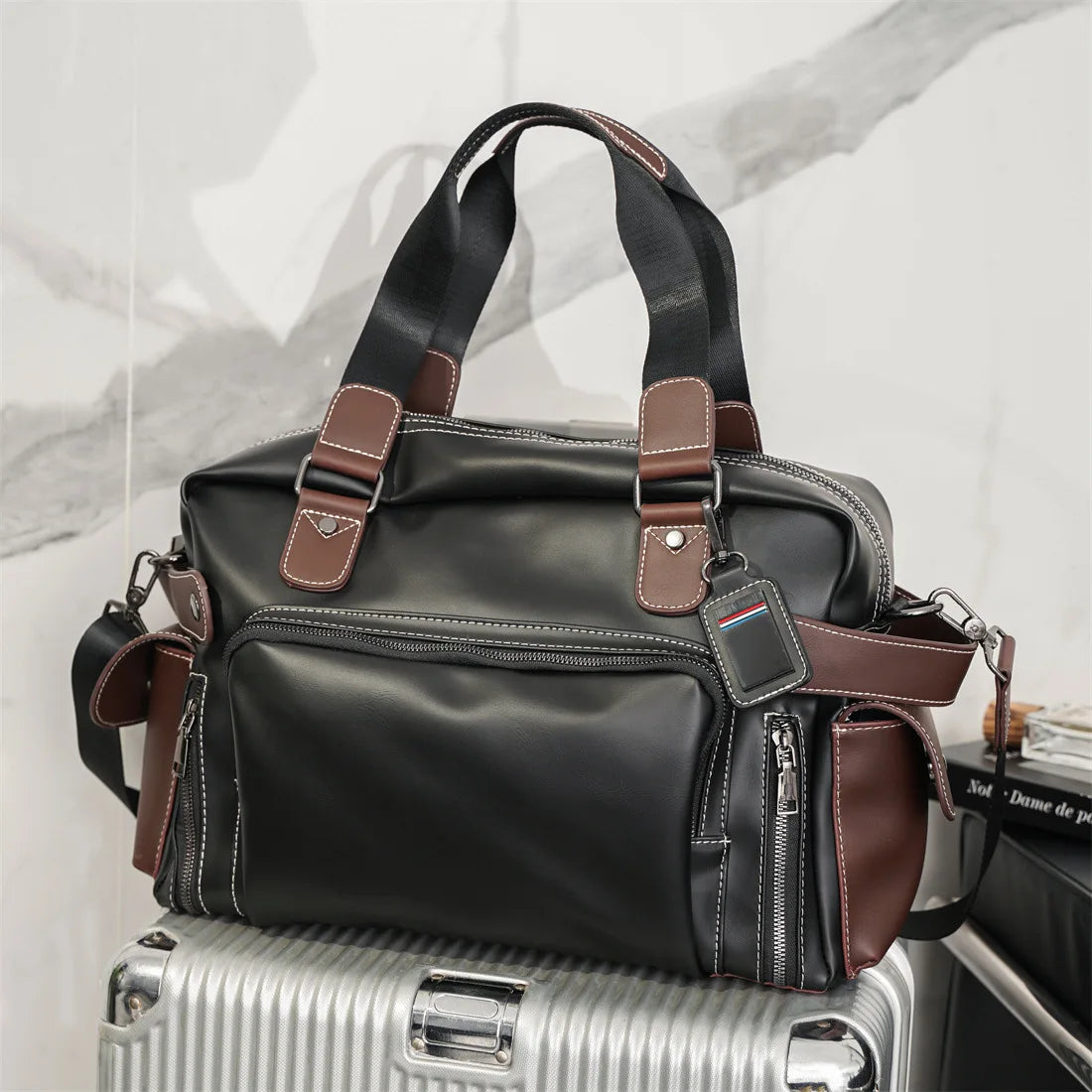 High Quality Handbag Men Business Briefcase Vinatge Fashion Top-Handle Bags For Men Large capacity Travel Laptop Bags Satchels